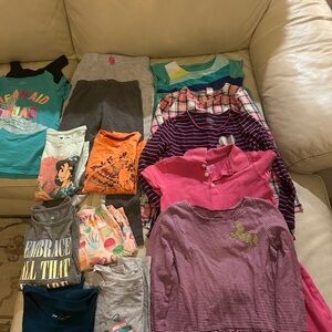 Girls Colorful Clothing Lot, Size 7